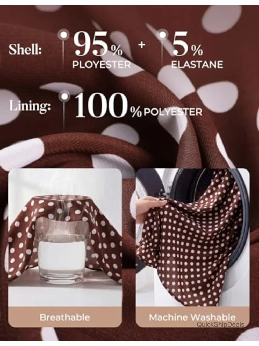 Long Sleeve Bow Tie Neck Chiffon Blouse Polka Dot Business Casual Top